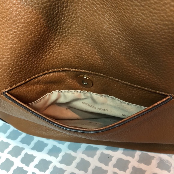 Michael Michael Kors Raven Brown  Large Shoulder Bag Golf Hardware - Picture 16 of 17